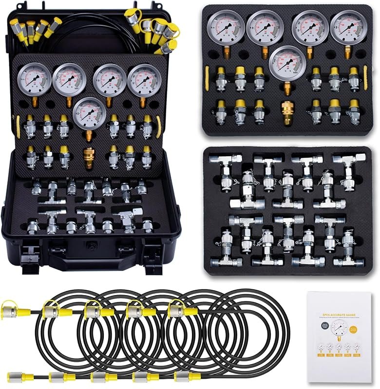 BB01 Hydraulic Pressure Test Kit for Excavators, Loaders, Machinery — Comparisons heavy duty for comparisons kit
