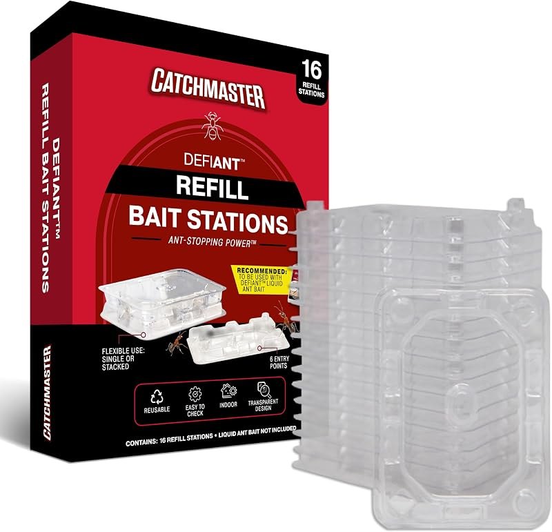 Catchmaster Defiant Reusable Ant Traps Indoor Refill (16 Pack), Bait NOT Included — ant bait stations for ant bait