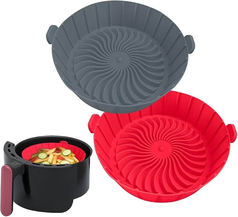 Small Air Fryer Silicone Liners for COSORI/Instant Pot/Chefman/Ninja/Dash/Bella/GoWise/COSMO Air Fryer 2QT 2.1QT 2.3QT