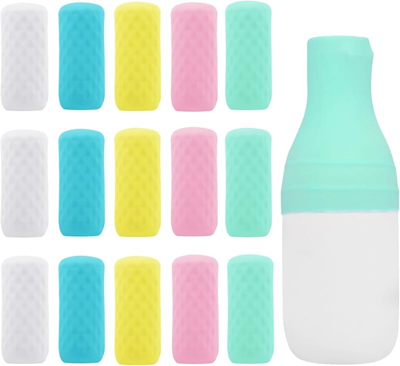15 Pack Travel Essentials Silicone Bottle Covers Leak Proofing — Buying Guides no leak for best Buying Guides