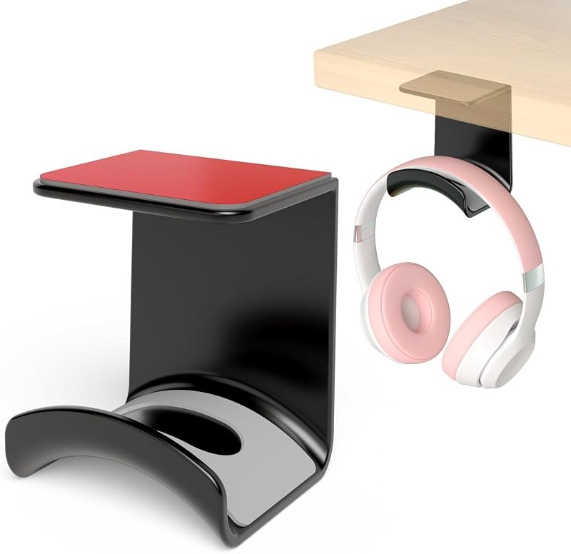 Game Headphone Stand for Desk Mini Headphone Hanger Holder with Strong Adhesive Game Headset Stand Headphone