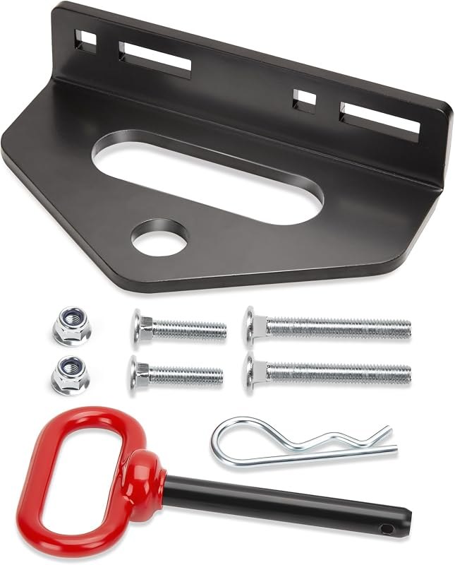 Zero Turn Mower Trailer Tow Hitch and Hitch Pin, 1/4"(6mm) Thick Heavy Duty Steel Universal Lawn Trailer Hitch Kit
