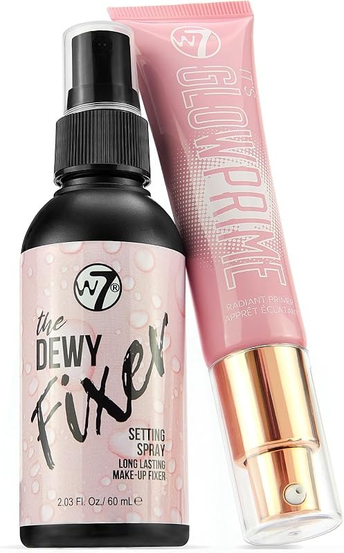 W7 The Fixer Glow Set - Primer and Setting Spray Duo — makeup setting spray kit for makeup setting spray under 30 budget