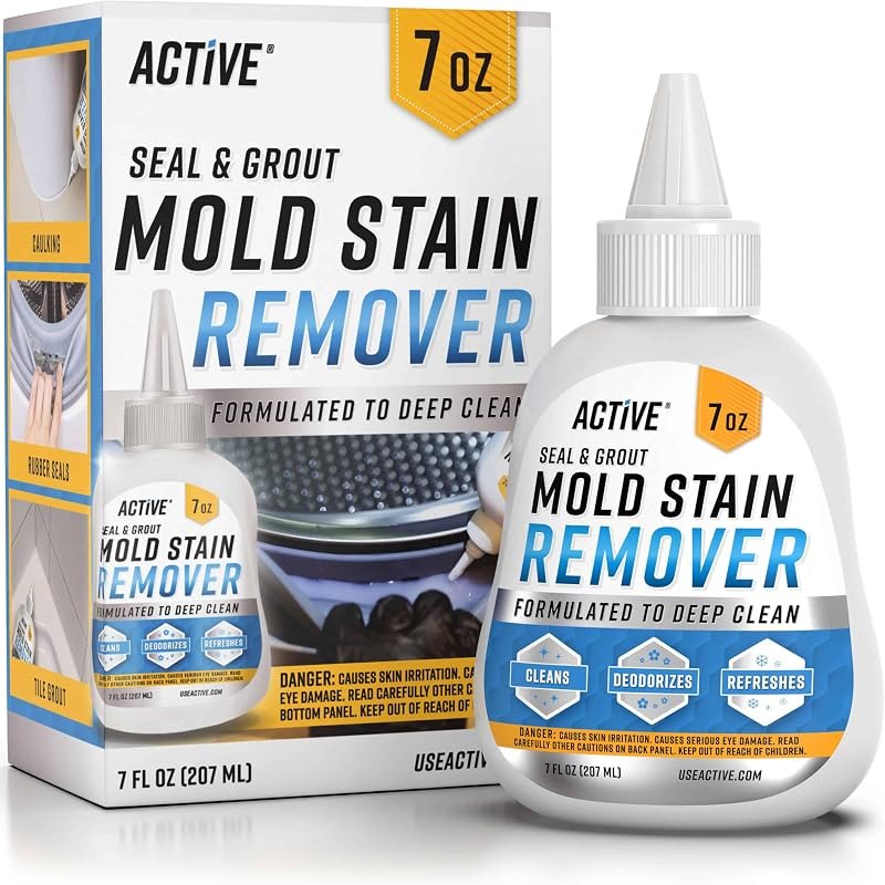 ACTIVE Mold Stain Remover Gel Cleaner Heavy Duty Stain Cleaner for Front Loader Washing Machine Seal, Bathroom Grout