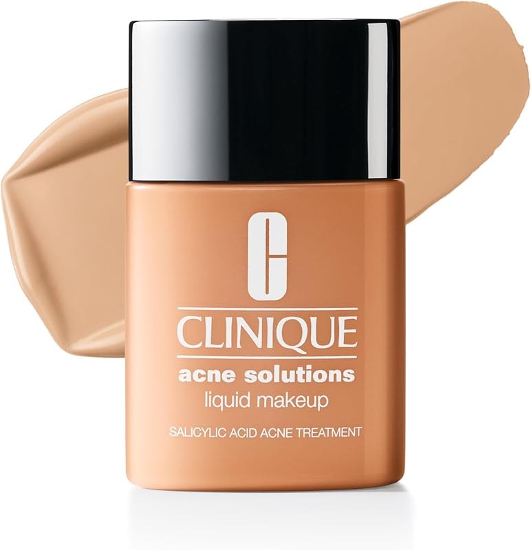 Clinique Acne Solutions Liquid Foundation Makeup With Salicylic Acid For Dry Combination to Oily Skin Types — non