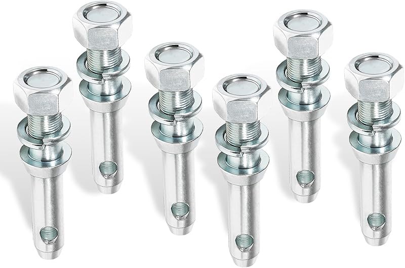 6-Pack S07020800 Cat 1 Draw Pin Hitch Accessories for Tractors, 5-1/2-Inch - Universal Forged Draw Pins with