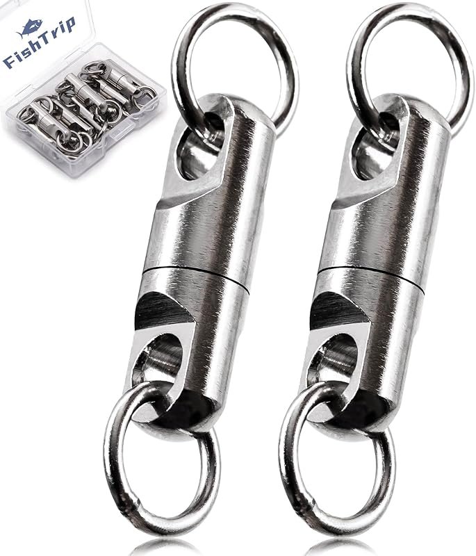FishTrip Heavy Duty Swivels, 10pcs Big Game Bullet Swivels Saltwater — fishing swivels amazon for fishing swivels