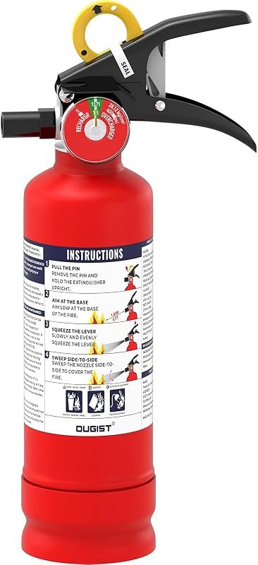 Ougist Signature ABC Fire Extinguisher for Home, 2.5 lb, 1 Pack — fire extinguisher kitchen for fire blanket kitchen