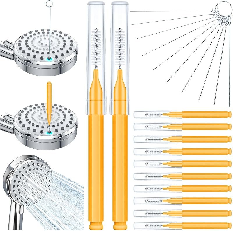 Lumkew Multiplesize Shower Head Cleaner Tool, Shower Head Cleaning Brushes Small Hole, Showerhead Cleaner Picks