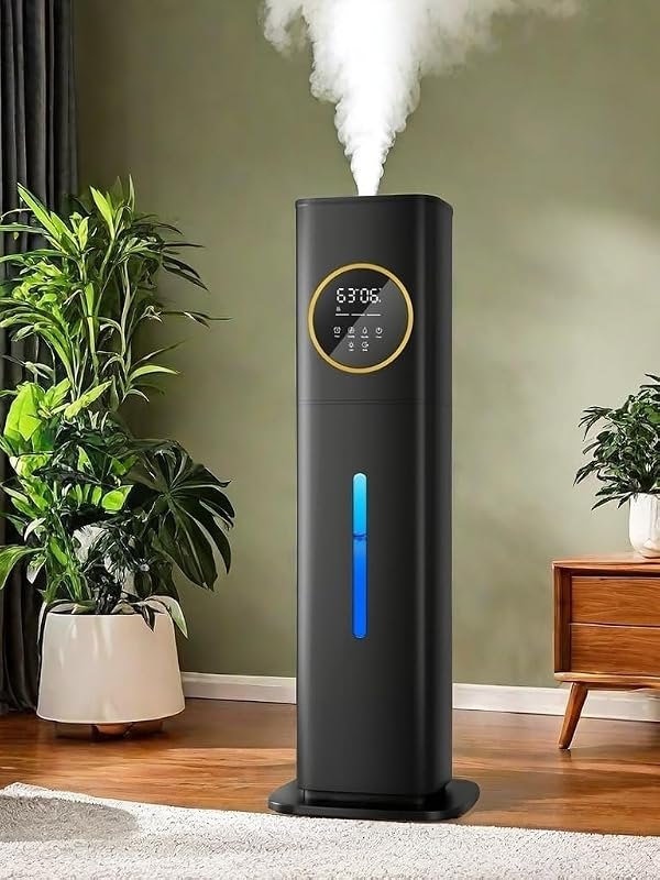 Lacidoll 8L Large Humidifier for Bedroom Large Room Home 800 sq ft, Black — cool mist humidifier for humidifier wick