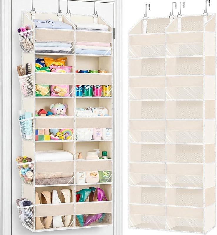 Ofiray-home Over the Door Organizer 5 Tiers,Extra Large Behind Door Storage of 10 Compartments,80 lbs Weight Capacity
