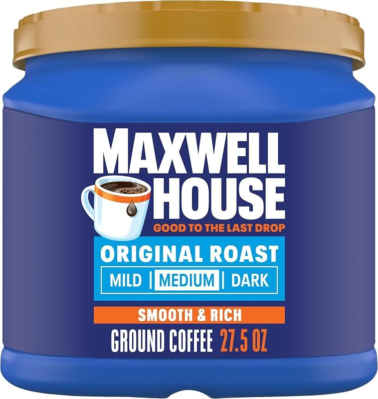 Maxwell House Ground Coffee, Original Roast, 27.5 oz Canister