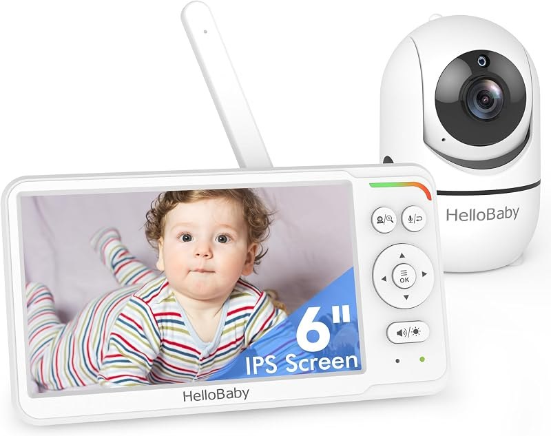 HelloBaby 6'' No WiFi Video Baby Monitor with Camera Audio, 30H Battery — Monitors, bottles, and kid gear with for