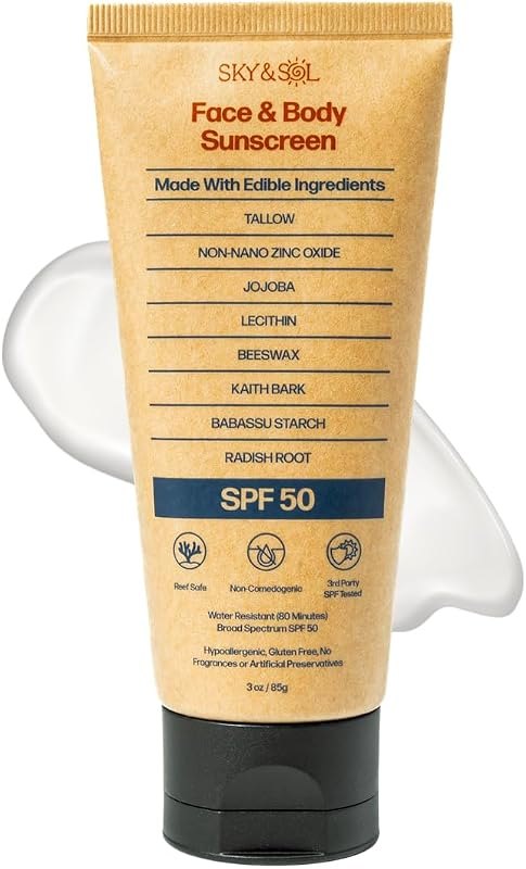 Sky and Sol Mineral Sunscreen SPF 50 — mineral sunscreen face replacement for mineral sunscreen face durable heavy duty
