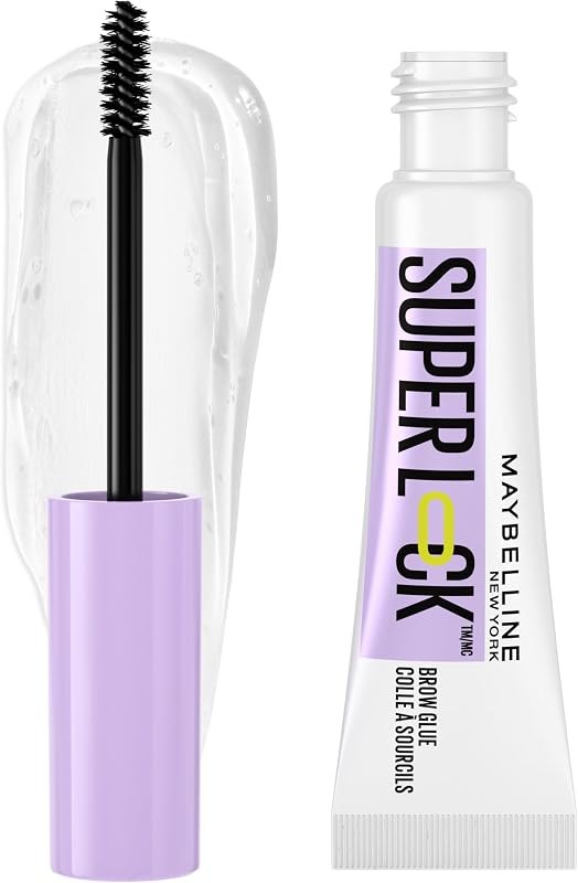 Maybelline Super Lock Brow Glue Eyebrow Gel, Lightweight Brow Gel For Up To 24HR Hold, Clear, 1 Count — best clear