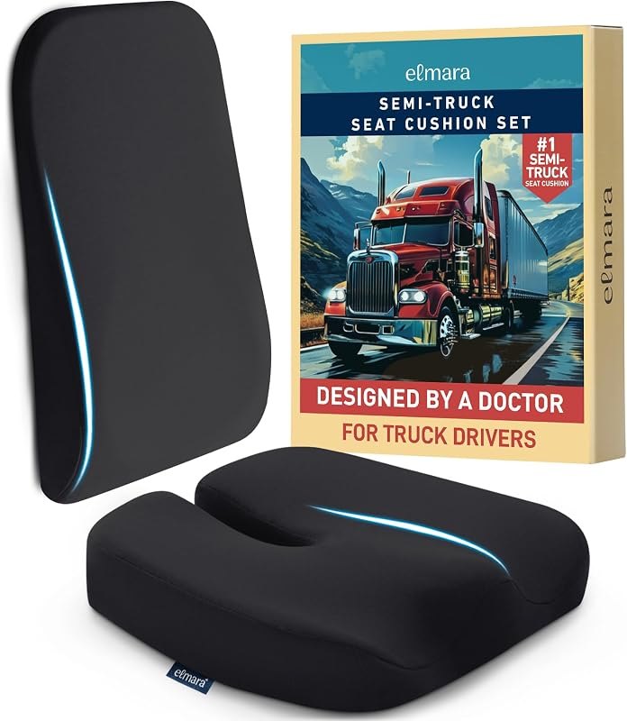 Elmara Doctor-Designed Semi-Truck Seat Cushion for Truck Driver — tractor-seat-cushion-heavy-d for tractor seat