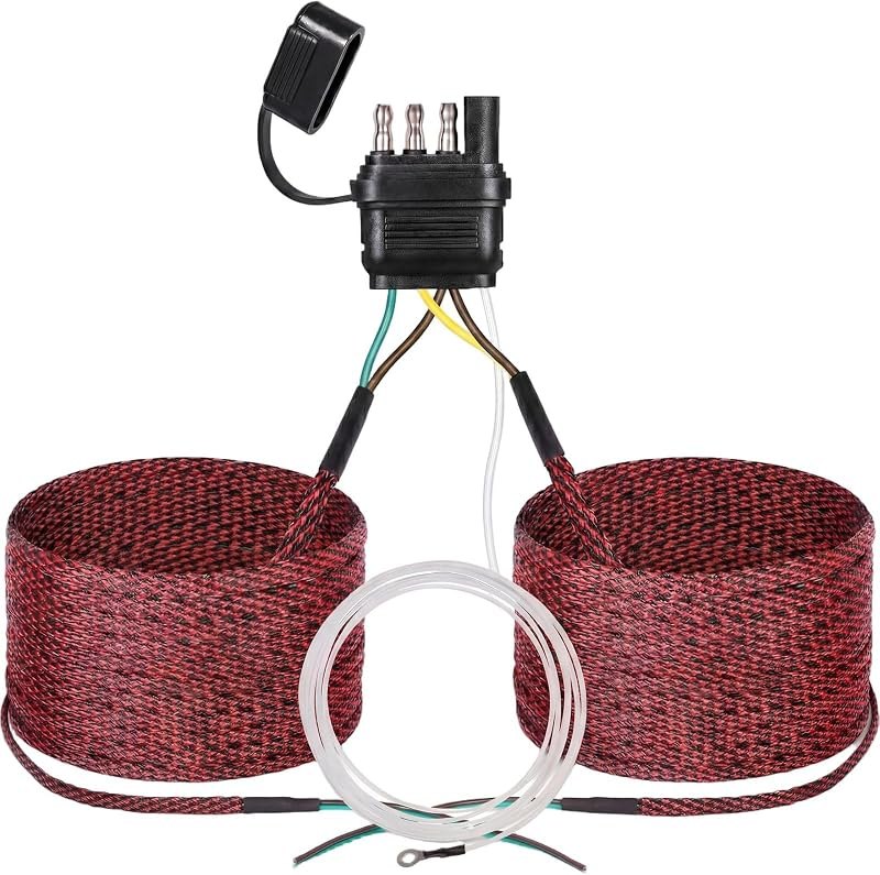 NEW SUN® 25FT Trailer Wiring Harness, 4-Pin to 5-Wire Adapter, Copper Wire — trailer-wiring-kit-heavy-dut for trailer