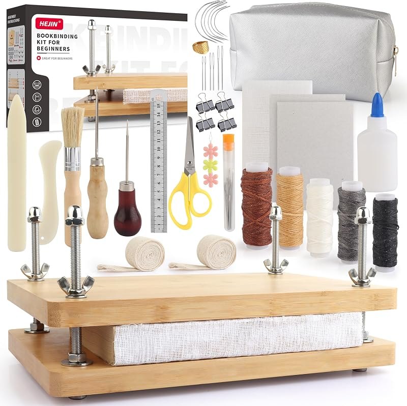 HEJIN Book Binding Kits, Book Binding Materials with Book Press — Books kit for books kit
