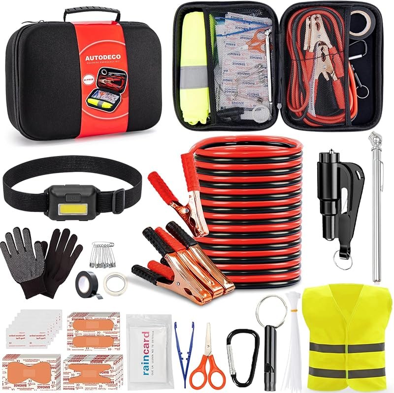 Car Roadside Emergency Kit, Portable Car Safety Kit Car Kits for Emergency, Black — Auto for auto kit