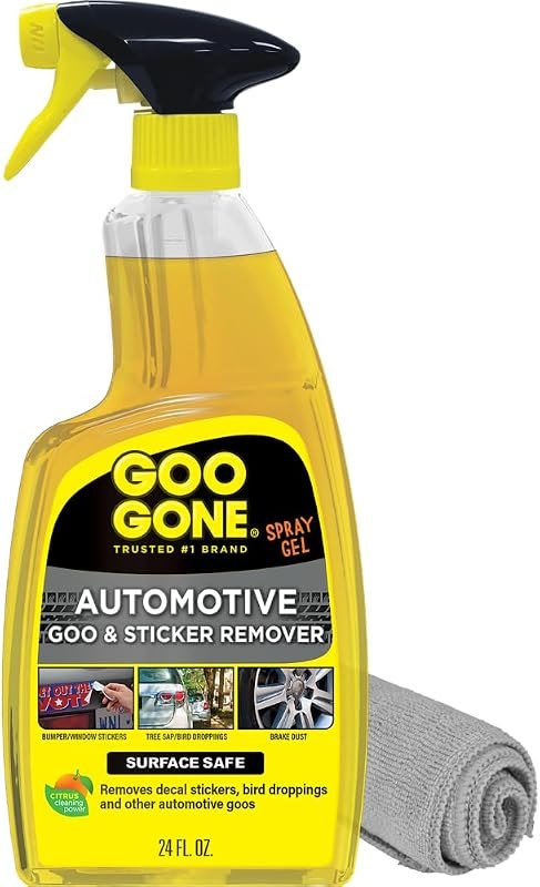 Goo Gone Automotive Adhesive Remover, Goo & Grime Cleaner for Bumper Stickers, Decals, Tree Sap, Brake Dust, Bird
