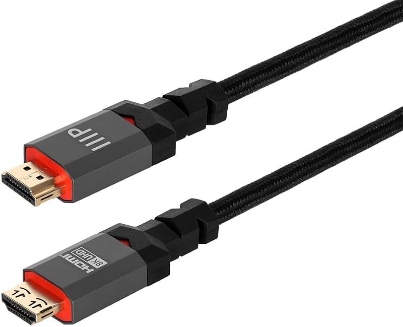 Monoprice 8K Certified Ultra High Speed HDMI Cable - 6 Feet - Black — hdmi cable for best soundbar best rated