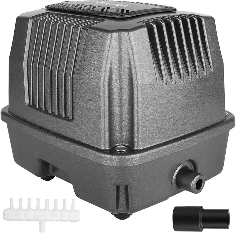 Powerful Linear Air Pump - KP-40/KP-60/KP-80 Pond Air Pump Aerator, 635/950/1350GPH Aeration System for Koi Pond