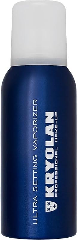 Kryolan Professional Make-up Ultra Setting Vaporizer, 100 ml spray mist, Blue — makeup setting spray replacement for