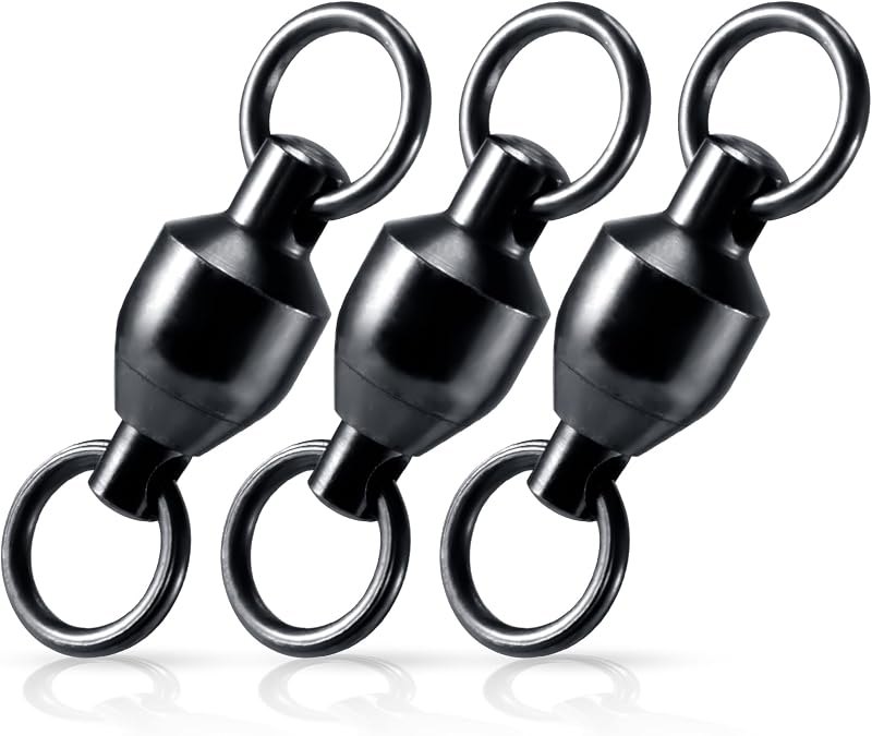 Alwonder 30-Pack Fishing Swivels Ball Bearing Swivels Fishing Tackle, High Strength Stainless Steel Solid Welded Rings