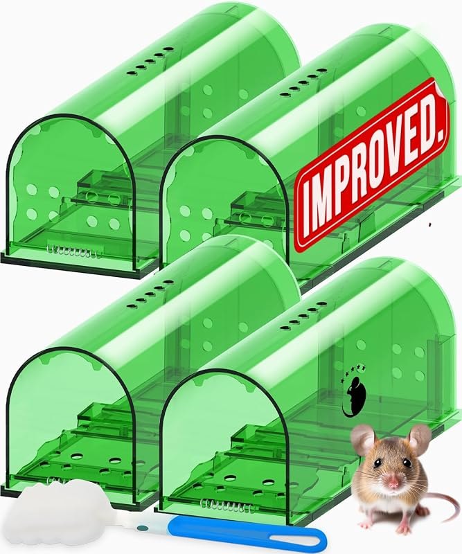 Motel Mouse Humane No Kill Mouse Traps Live Catch & Release - 4 Pack — no see mouse trap kit for no see mouse trap