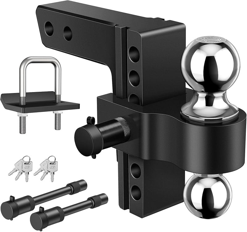 Kohree 6" Adjustable Trailer Hitch for 2" Receiver, Anti-Rattle Locking — trailer-hitch-pack for trailer hitch under