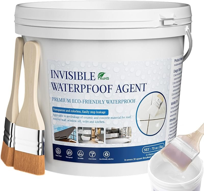 Liquid Waterproof Sealant, 70 Oz Invisible Waterproof Agent, Transparent Repairing Leak Adhesive Used for Cracks and