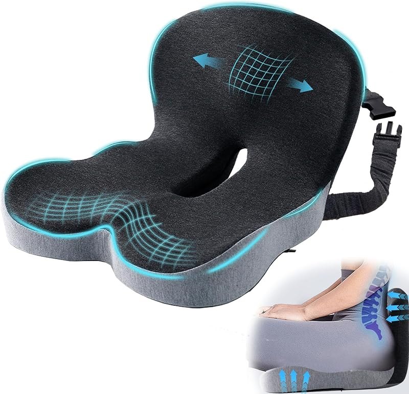 Seat Cushion with Lumbar Support Pillow, Back and Seat Cushion for Office — tractor-seat-cushion for tractor seat