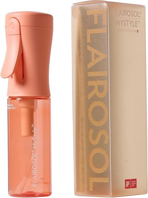 FLAIROSOL MyStyle Travel Continuous Spray Bottle, 3.04oz/90ml, Peach — oil sprayer for best air fryer travel compact