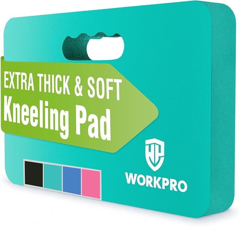 WORKPRO Extra Thick Kneeling Pad, 17.5 x 11 x 1.5 in, Robin's Egg Blue — garden kneeler replacement for garden kneeler