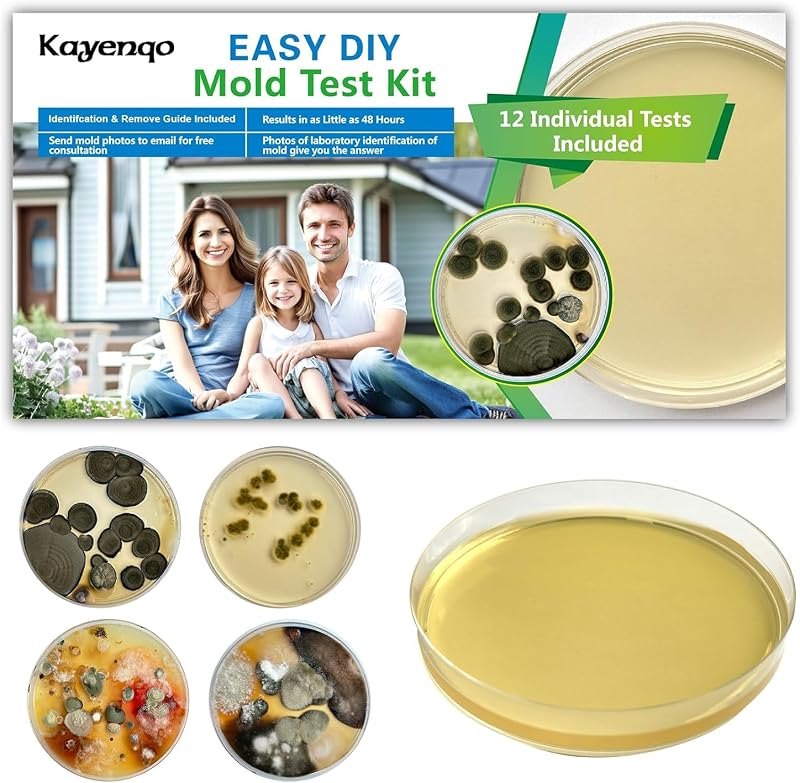 Mold Test Kit for Home - 12 Simple Detection Tests,Test HVAC System,Home Surfaces,& Indoor Air Quality Testing