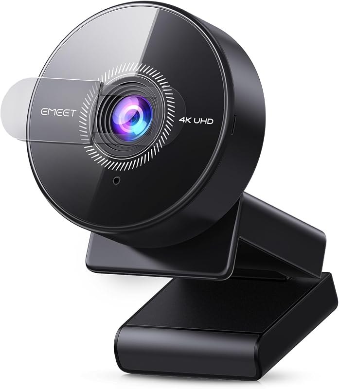 EMEET C950 4K Webcam for PC, PDAF Autofocus, USB Webcam with Microphone — autofocus for best webcam for zoom travel