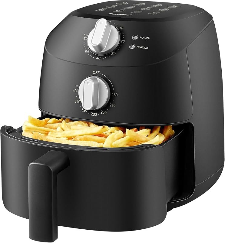 COMFEE' Compact 2.1-Quart Mini Air Fryer for Small Kitchens, Black — compact for best air fryer travel compact