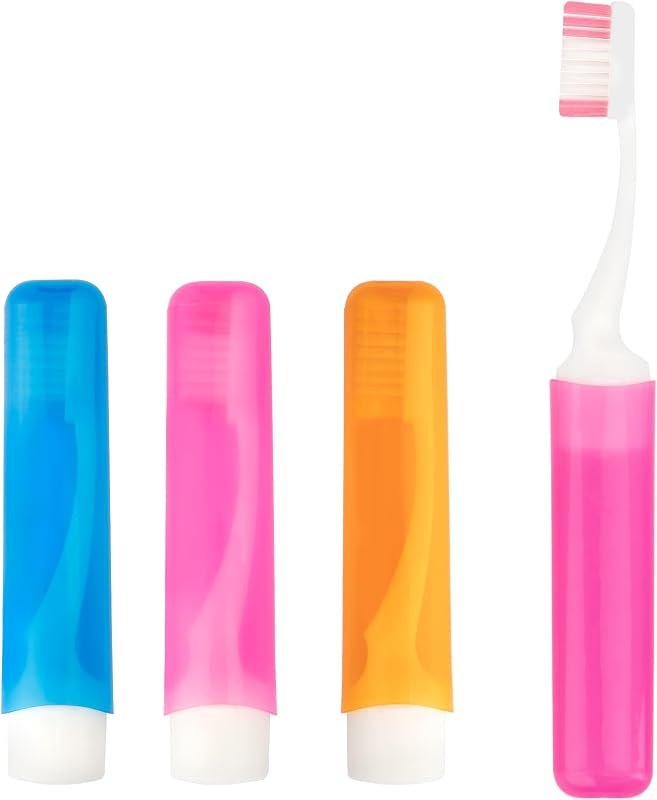 Travel Toothbrush, 3PCS Travel Toothbrush Set, Mini Toothbrush Soft Portable Toothbrushes Travels with Tooth Brush
