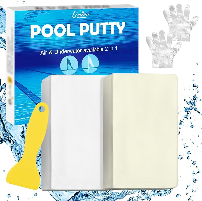 Pool Putty - 2 Part Epoxy Pool Putty for Leaks Underwater or Above, 10oz Pool Leak Sealer for Fixing Leaks, Cracks