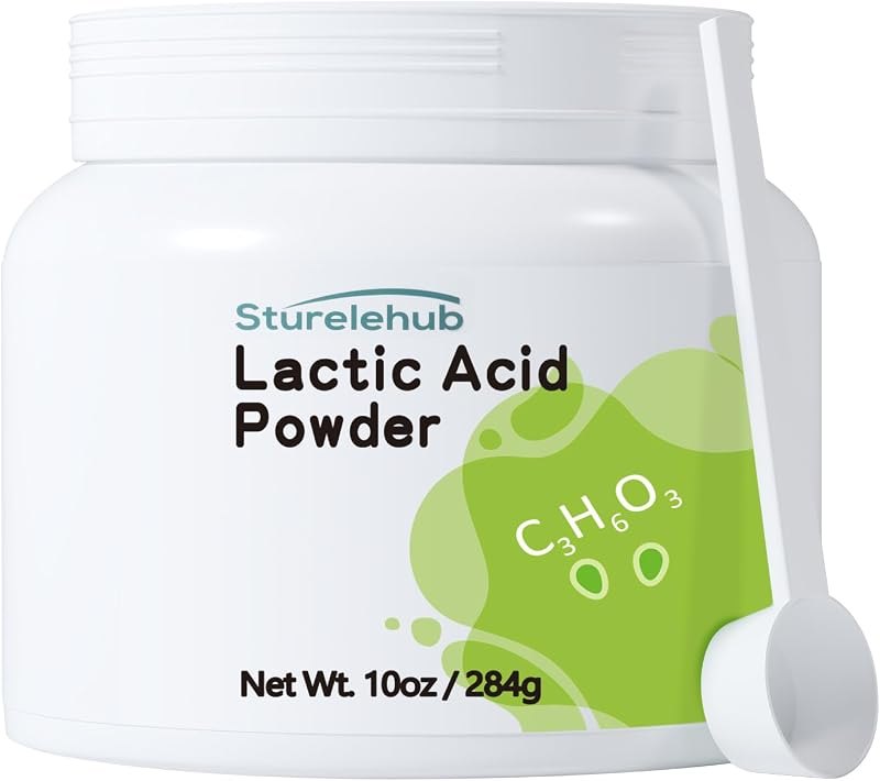Lactic Acid Powder, 10OZ / 284g, Cosmetic Grade, Gentle Exfoliation, DIY Lactic Acid Facial Mask, Cream, Body Scrub