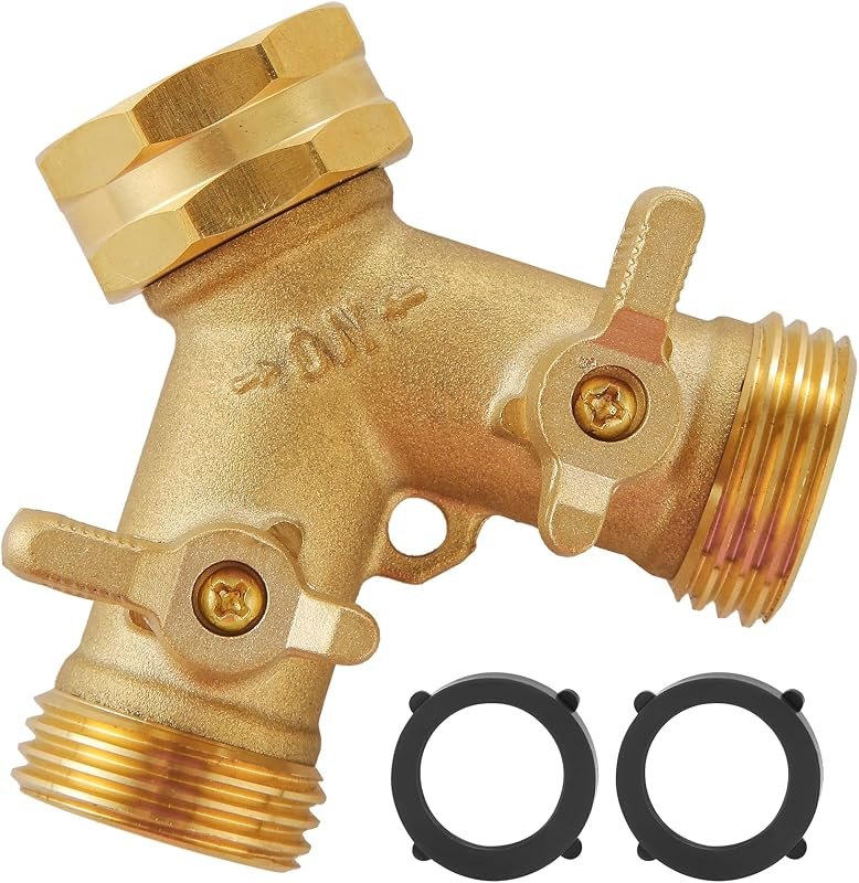 Garden Hose Splitter 2 Way Heavy Duty, Outdoor Faucet Splitter — hose splitter 2 way heavy duty for hose splitter 2