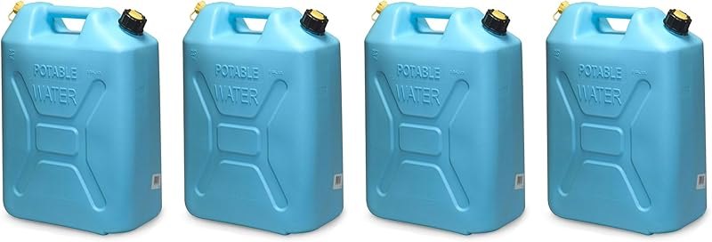 Scepter Portable Plastic Military Style Food Grade 5 Gal Water Jug Container with Reversible Spout for Camping &