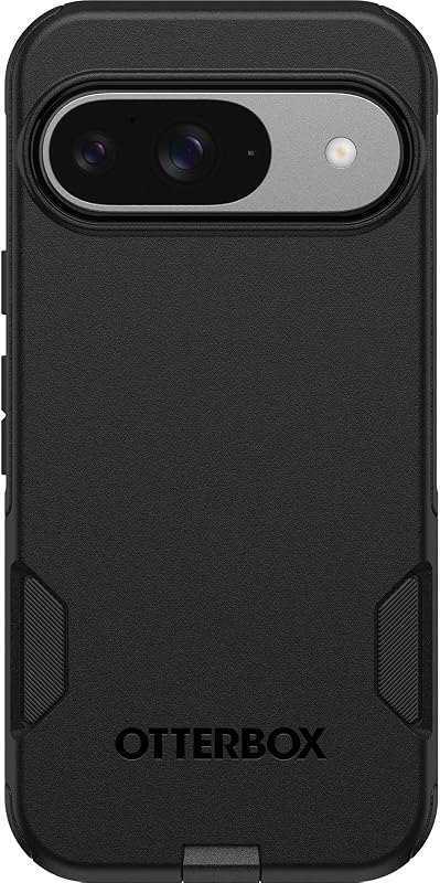 OtterBox Google Pixel 9 & 9 Pro Commuter Series Case - Black, Ultra-Sleek, Wireless Charging Compatible, Raised Edges