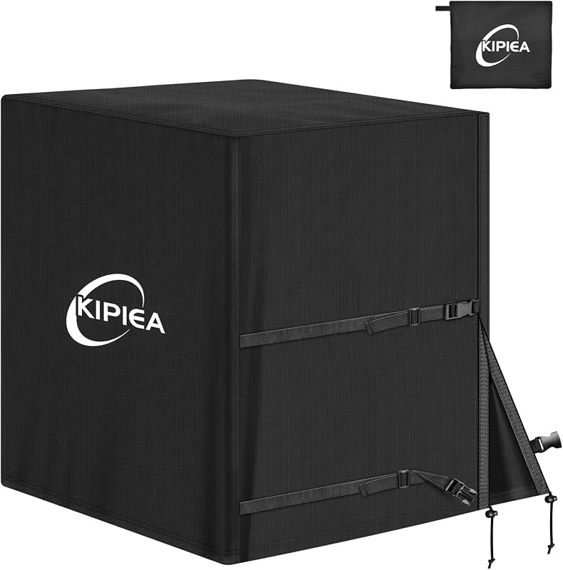 Kipiea Heavy Duty Air Conditioner Cover for Outside Units, Windproof, Anti-UV, Tear & Fade Resistant AC Cover for