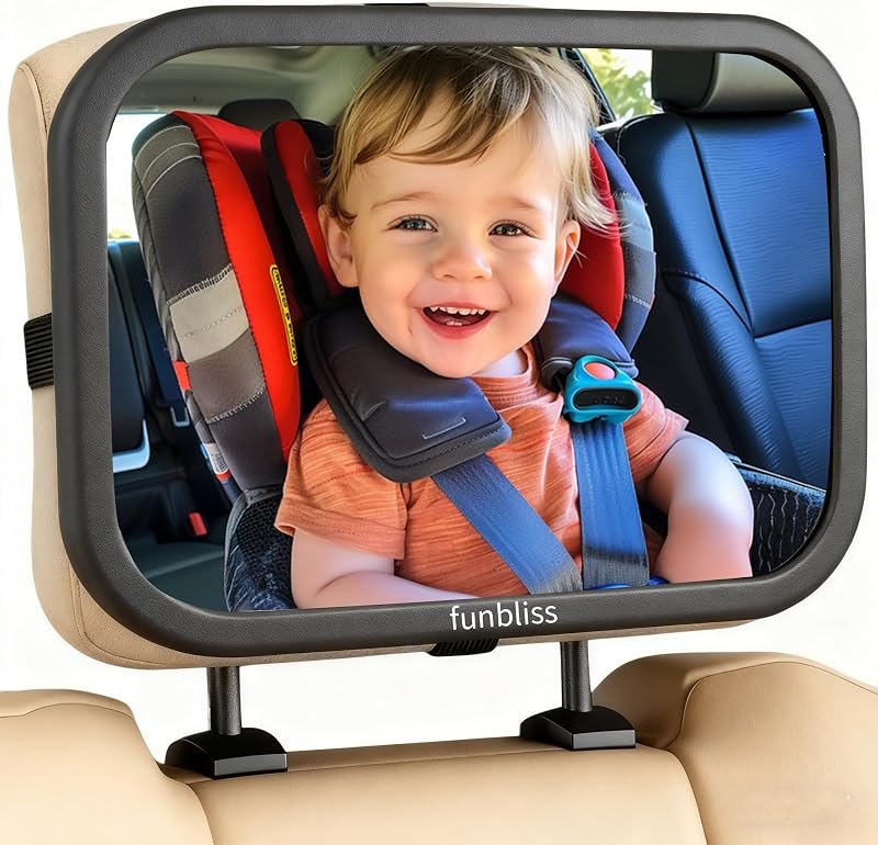 Funbliss Baby Car Mirror for Rear Facing Seat — baby car seat mirror kit for baby car seat mirror