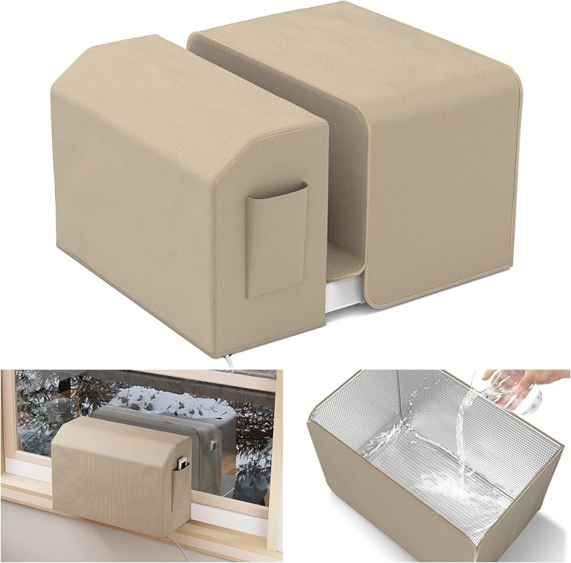 LBG Products Window Air Conditioner Covers Kit for U-Shaped Window AC Unit,Outdoor Weatherproof 3 Layers Insulation