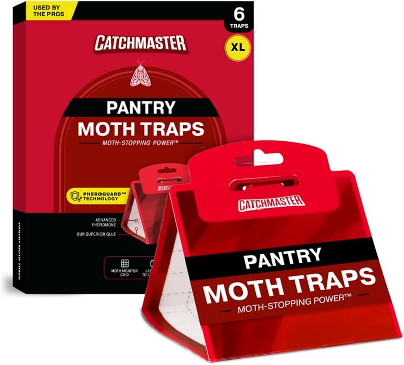 Catchmaster Pantry Moth Traps with Premium Extra Strength Pheromone Technology — pantry moth trap amazon for pantry