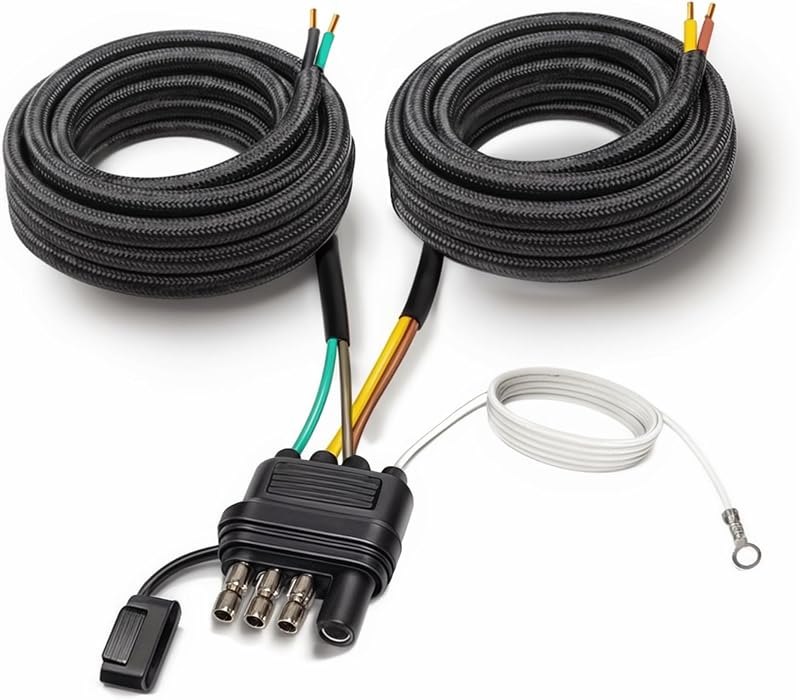 26FT Trailer Wiring Harness Kit, 4 Pin 5 Wire Trailer Wiring Harness — trailer-wiring-kit-pack for trailer wiring kit
