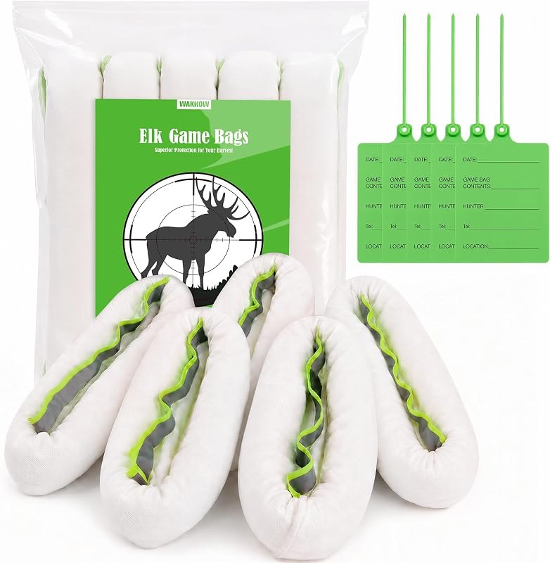Wakhow Elk Game Bags, Field Dressing Meat Bags for Elk Deer Moose, 5 Pack — best deer game bags for deer game bags