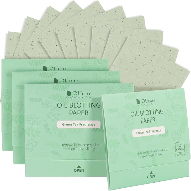 Oil Blotting Sheets for Face Refills Only,DUcare 200 Sheets Green Tea Blotting Paper For Oily Skin — oil blotting